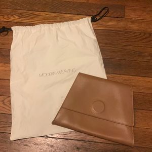 Leather Trapezoid Clutch